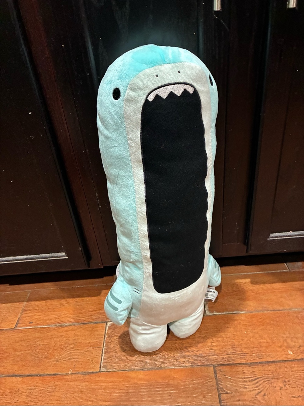 Samezu Standing Jaggy Shark with Long Mouth Big 23” Plush Round Blue